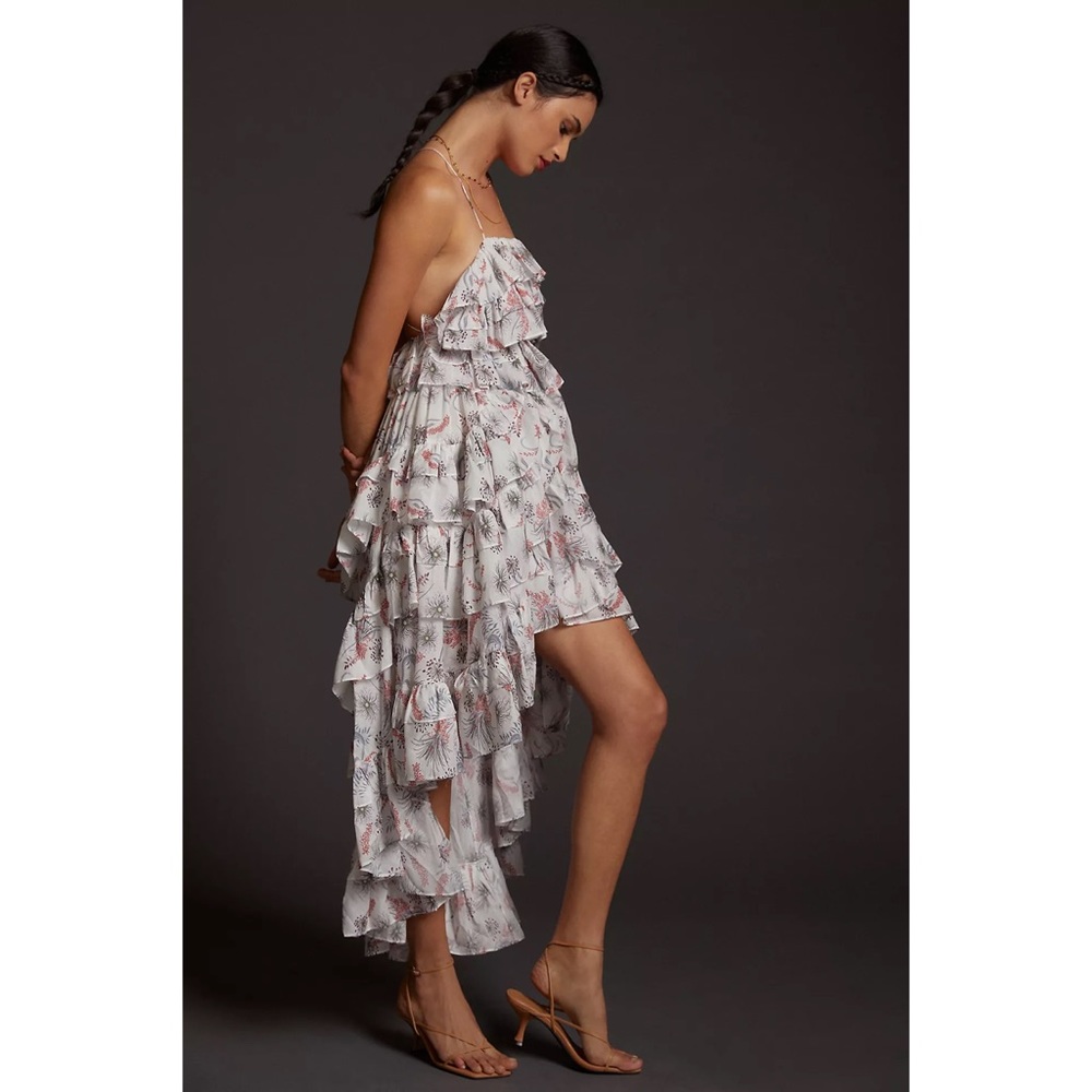 Anthropologie Magali Pascal Ruffled High-Low Mini Dress - Picture 2 of 7